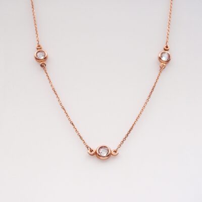 Σετ Κολιέ Βραχίολι RoseGold Κ14